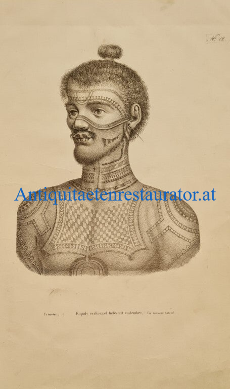 Polynesien tätowierter Mann