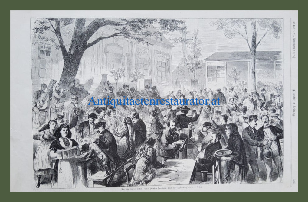 Aus dem Wiener Leben: Beim höchsten Heurigen