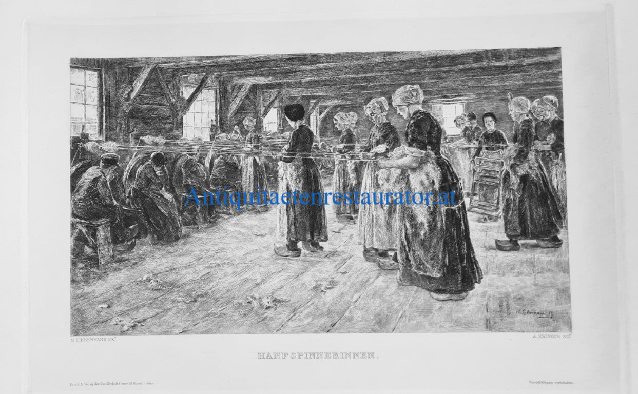 Liebermann Max, Hanfspinnerinnen