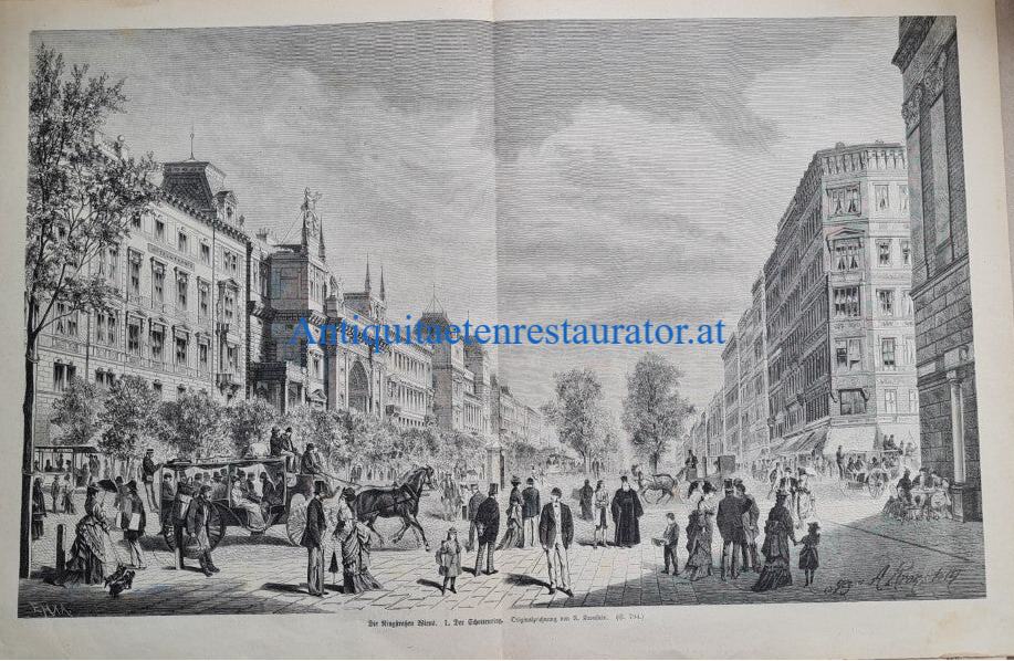 Die Ringstrassen Wiens, Xylographie