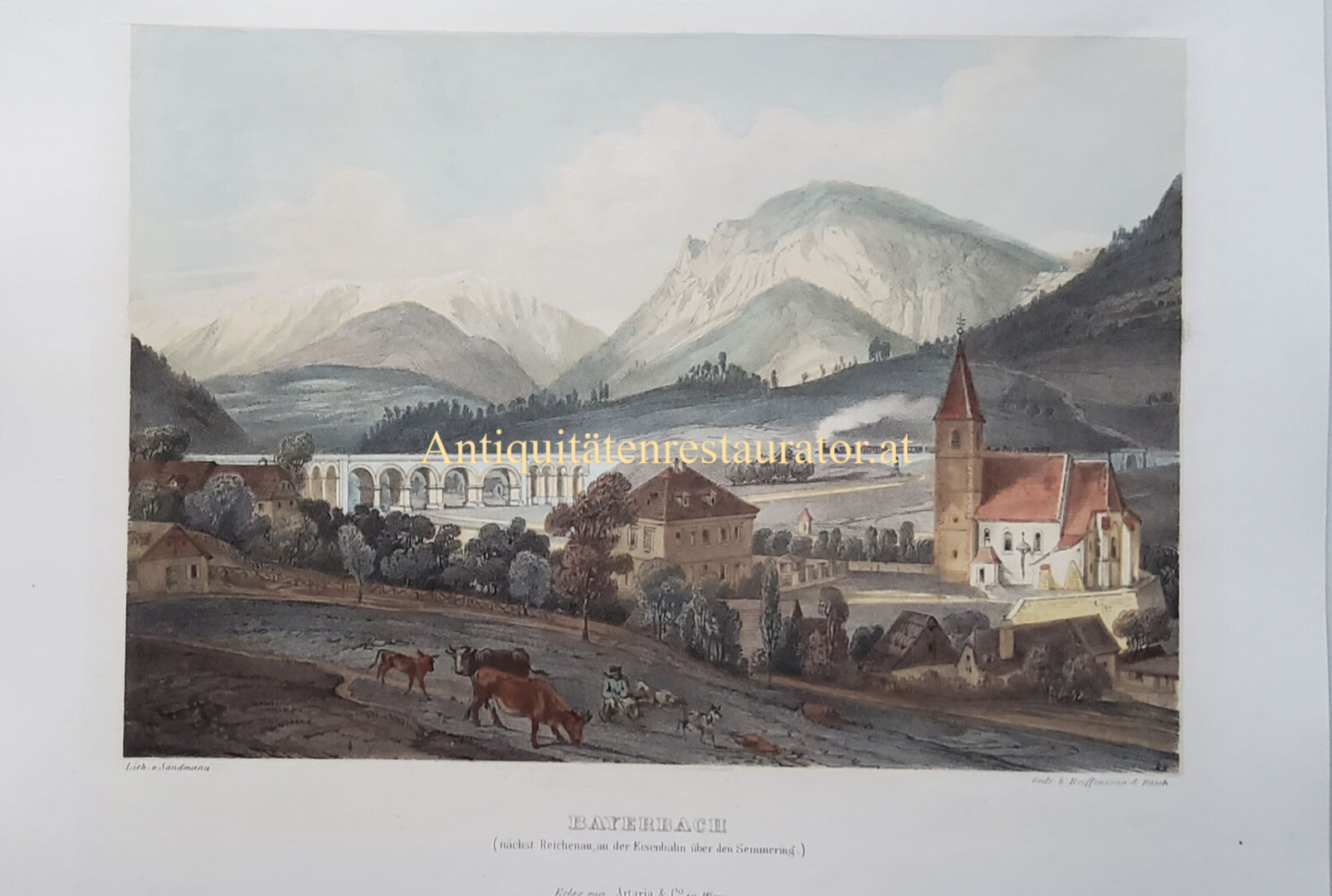 Payerbach nächst Reichenau (Bayerbach) Lithographie nach Sandmann
