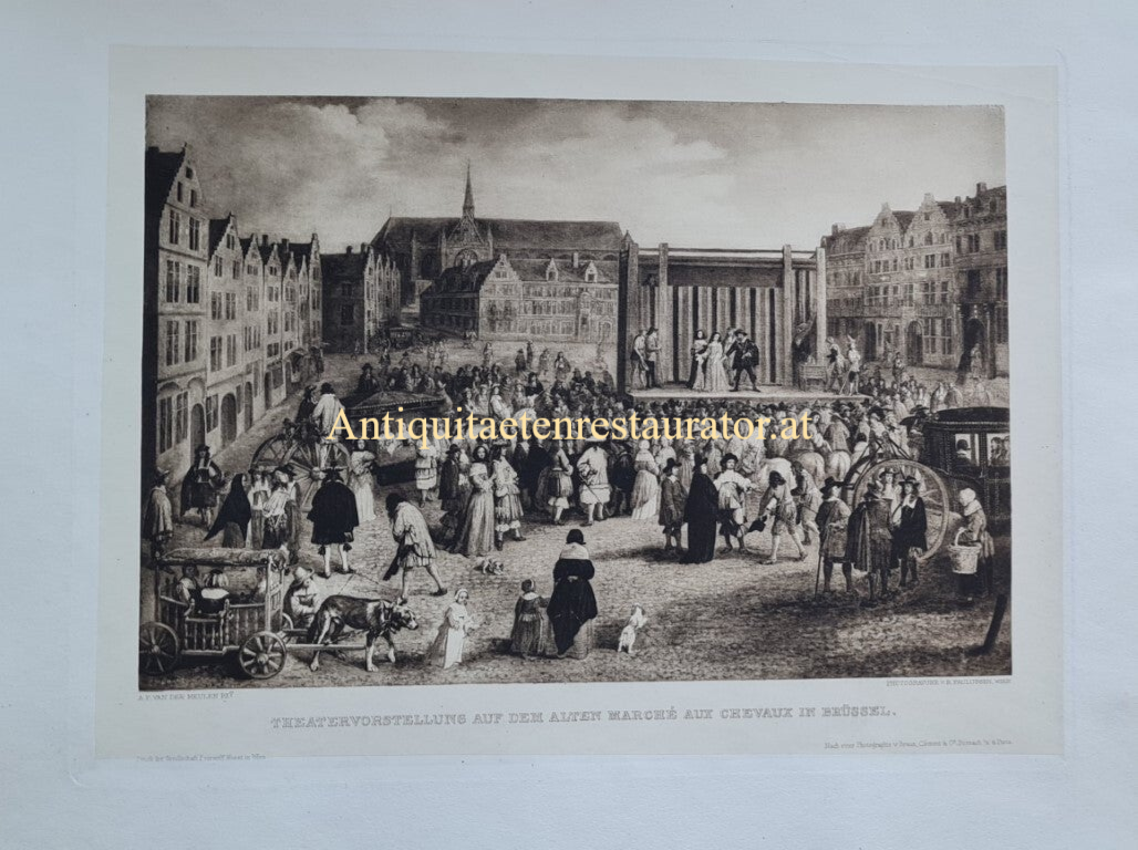 Theatervorstellung auf dem alten Marche aux chevaux in Brüssel