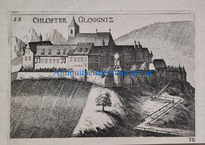 Gloggnitz, Closter Gloggniz Kupferstich