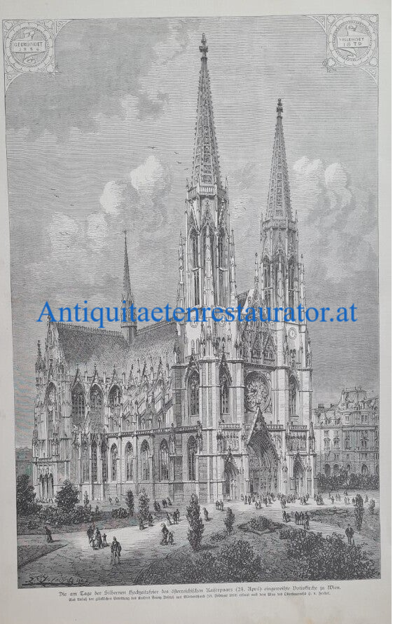 Wien, Votivkirche Xylographie