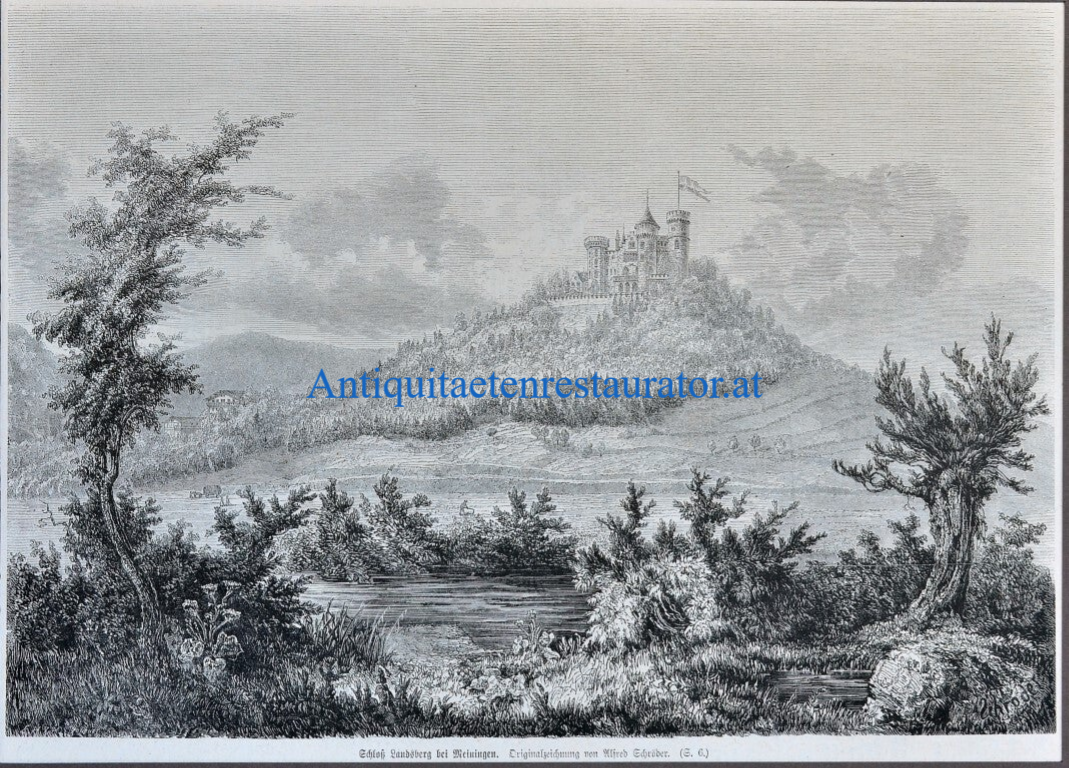 Schloss Landsberg bei Meiningen Bild als digitaler Download Stockfoto