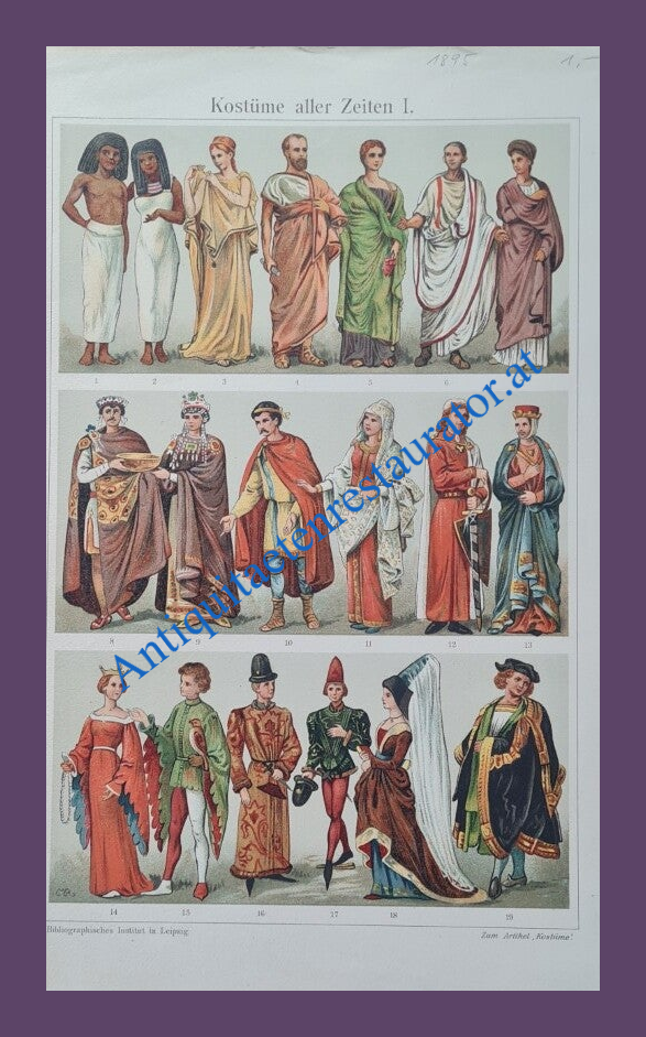 Historische Kostüme aller Zeiten 2 Stück