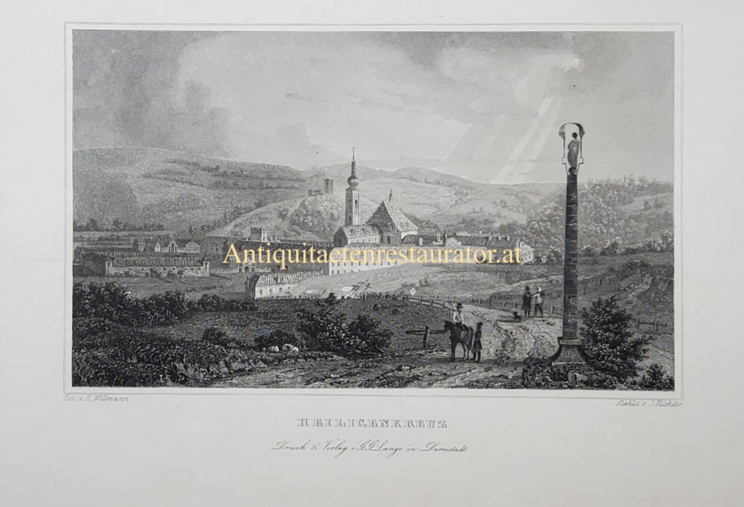Heiligenkreuz  Stahlstich v. Richter n. Willmann