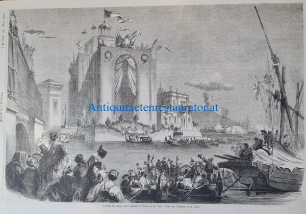 Empfang des Königs in Neapel am 28. April 1862