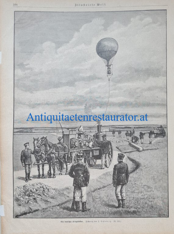 Militaria, Kriegsballon, Luftschifffahrt