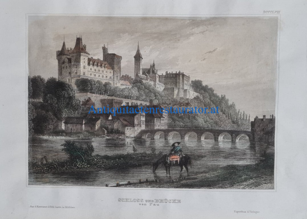 Pau,  Schloss und Brücke von Pau