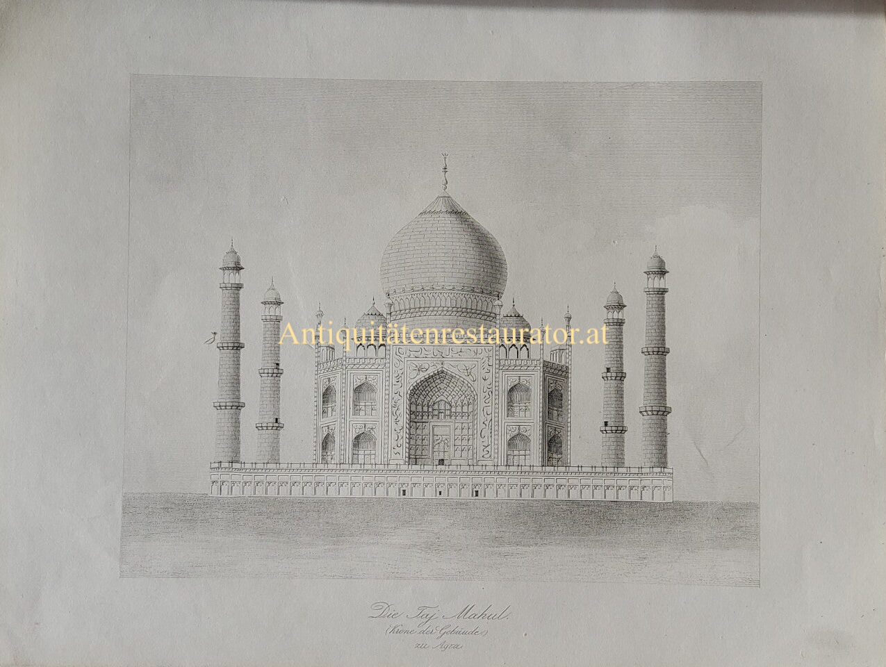 Die Taj Mahal, Stahlstich
