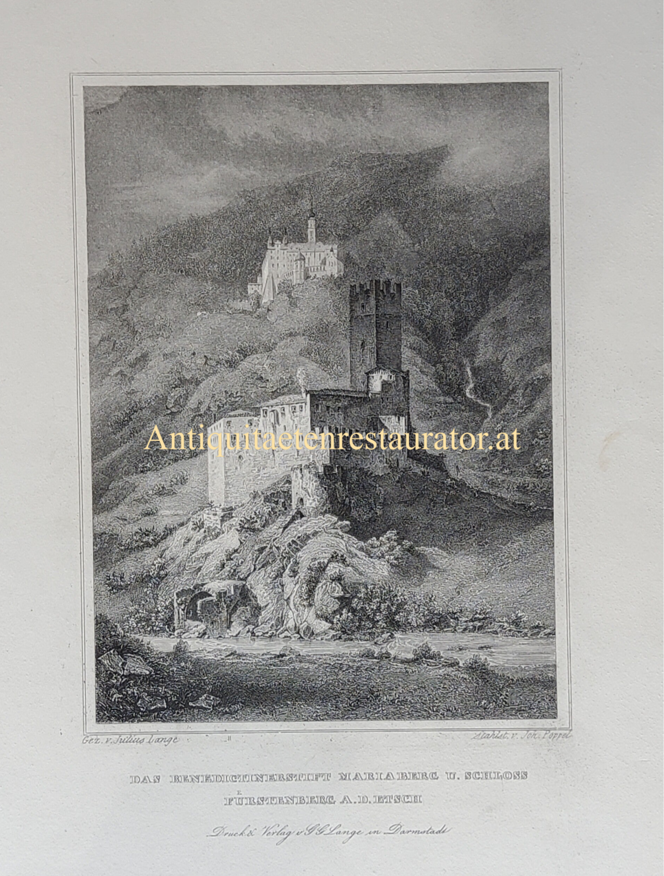 Das Benediktinerstift Mariaberg u.Schloss Fürstenberg a.d.Etsch