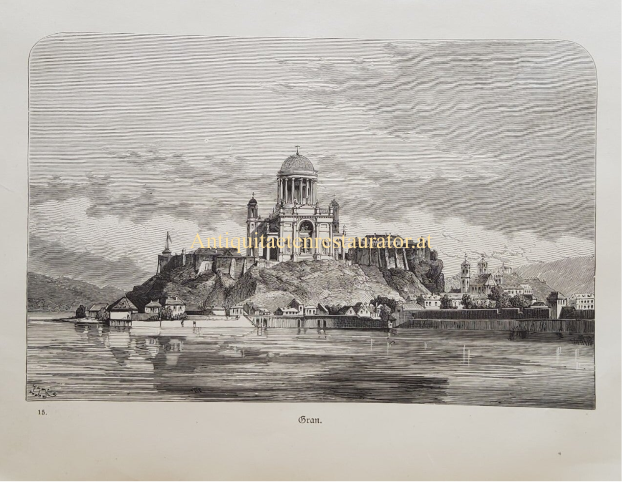 Ungarn, Gran /Esztergom Holzstich