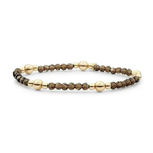 Sparkling Armband Smokey Quartz Bold Mix Goud