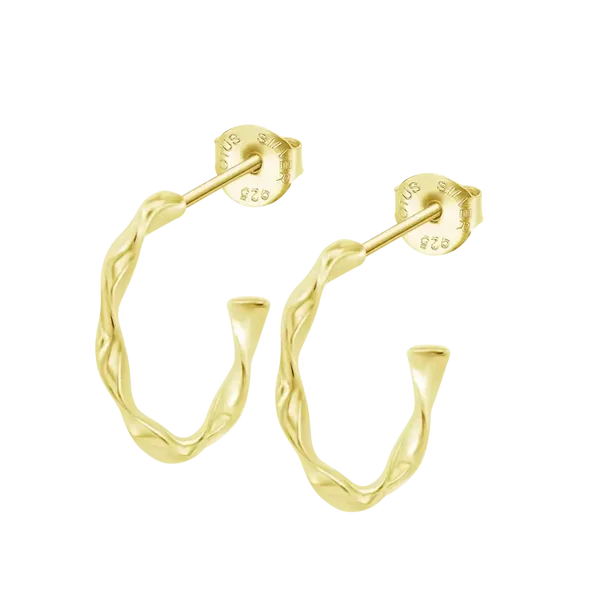 Lotus Zilver Creolen 20mm goud lp3781