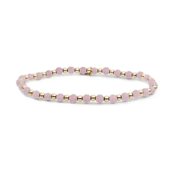 Sparkling Armband Pink Opalite Intersellar Goud 3mm
