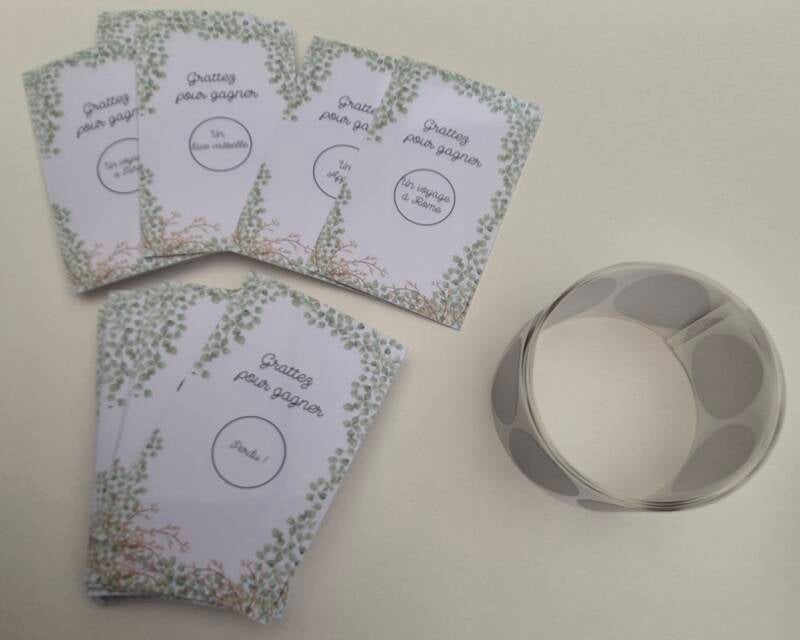 Cartes à gratter personnalisées au thème végétal
