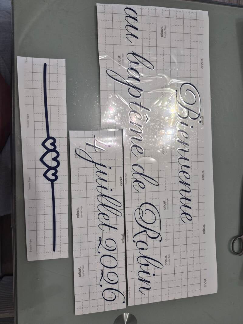 Lettrage de bienvenue personnalisé pour baptême