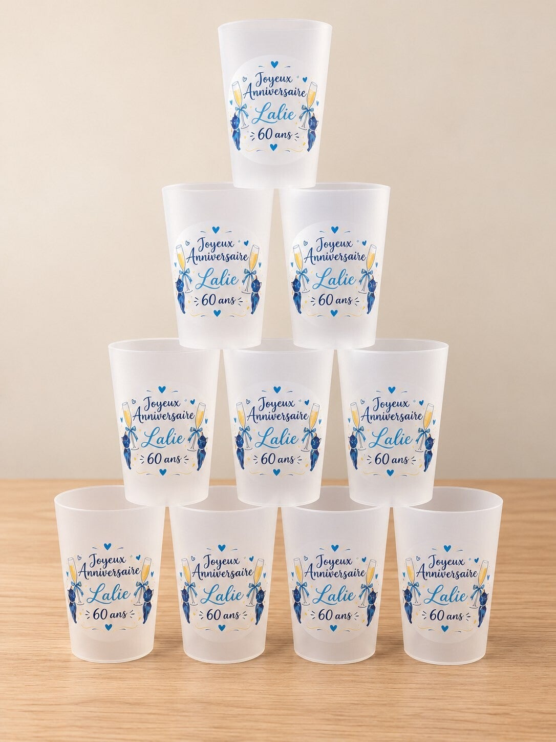 Gobelets personnalisés pour un anniversaire