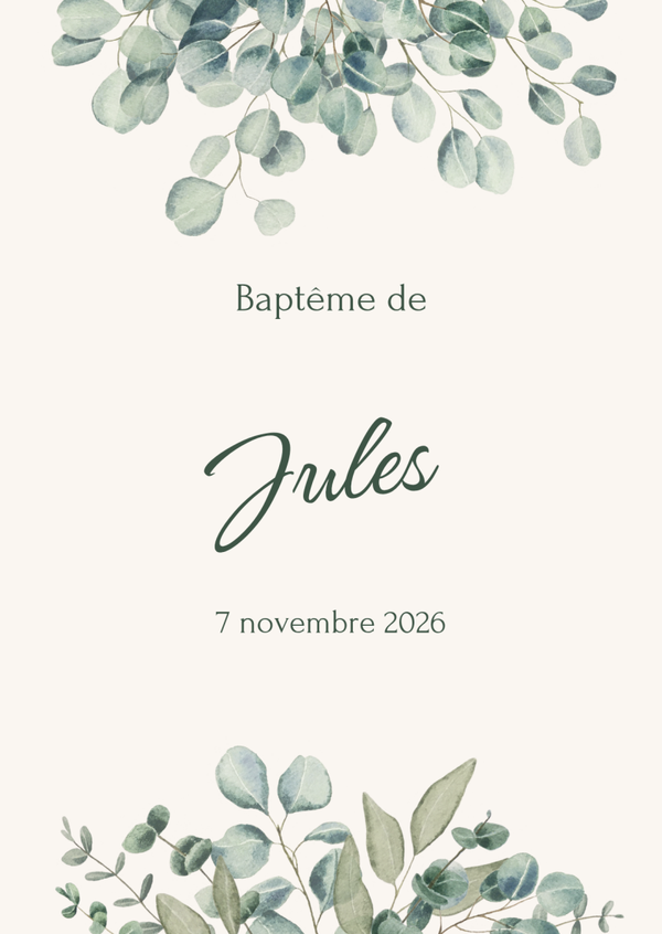 Faire-part de baptême