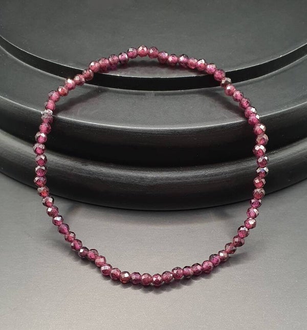 Armband Granat, violett 3mm