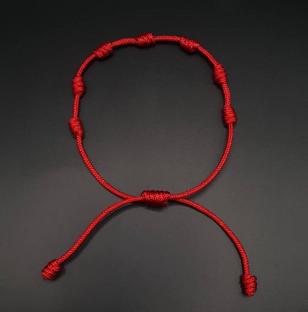 7-Knoten Schutzarmband | ROT