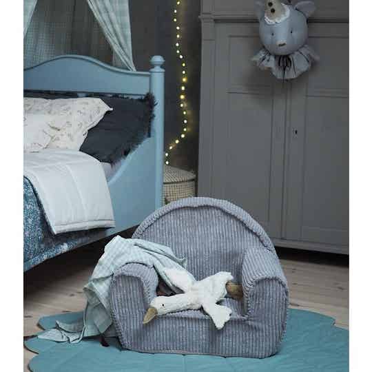 Kids4trendy - Teddy stoel blueberry grijs