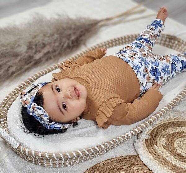 Shirtje Ruffle Big Rib Toffee