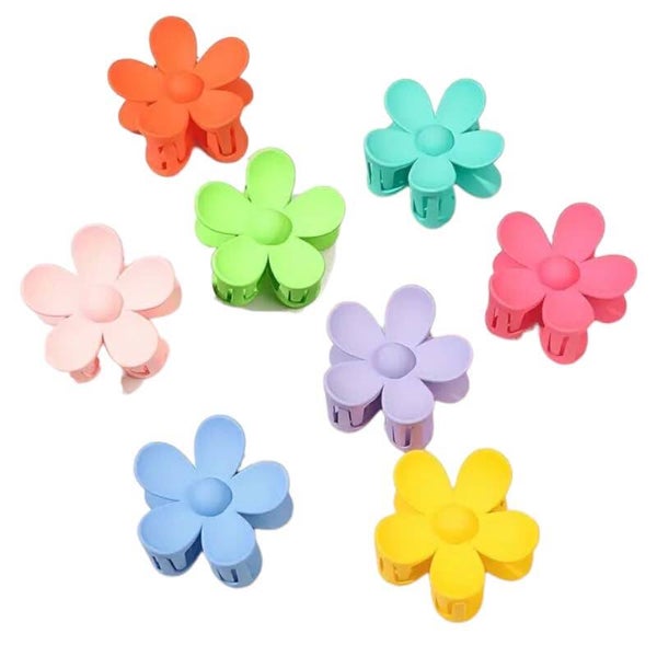 Bloemen haarklemmen 8 stuks