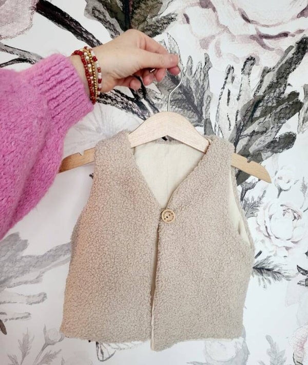 Teddy gilet | Beige