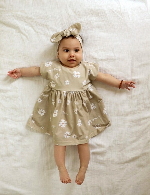 Jurk met naam | Madeliefjes Zand