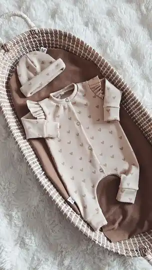 Little adventure - Boxpakje Rib Hartjes Beige