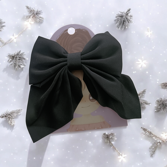 Light Velvet haarstrik zwart