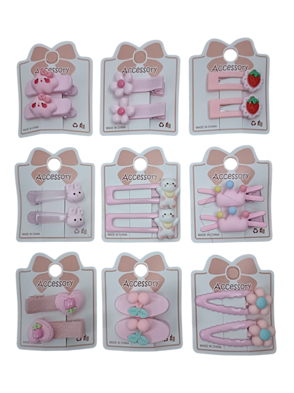 Pink haar clipjes