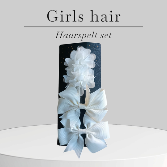 Haarspeldjes set 4 stuks gebroken wit