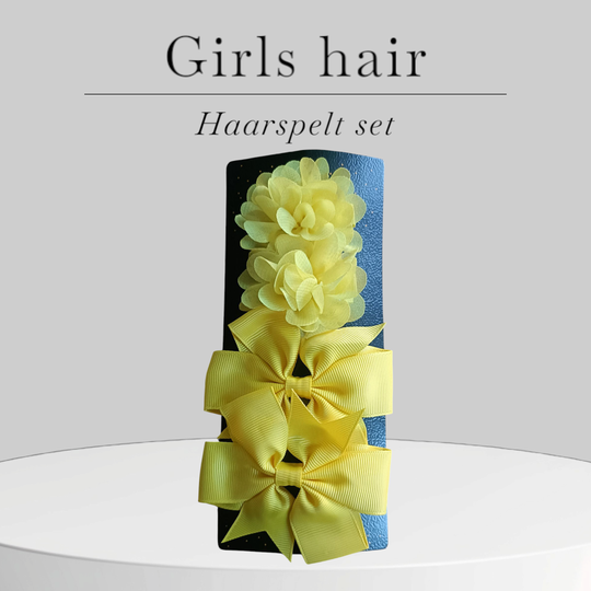 Haarspeldjes set 4 stuks Yellow girl