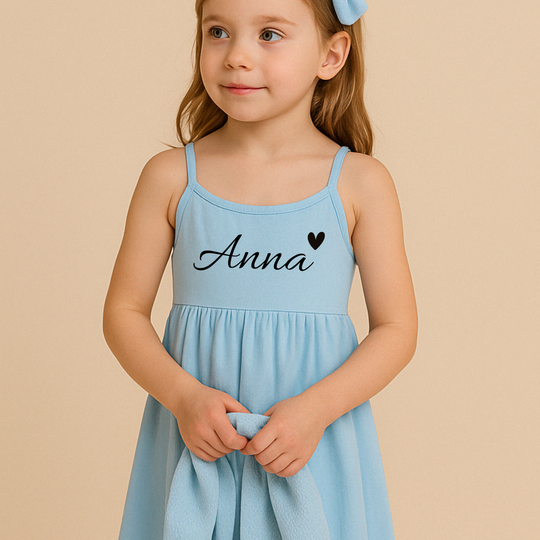 Jurkje met naam hartje princess dress