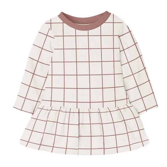 JF | Jurk sweaterjurk ruit mauve blush