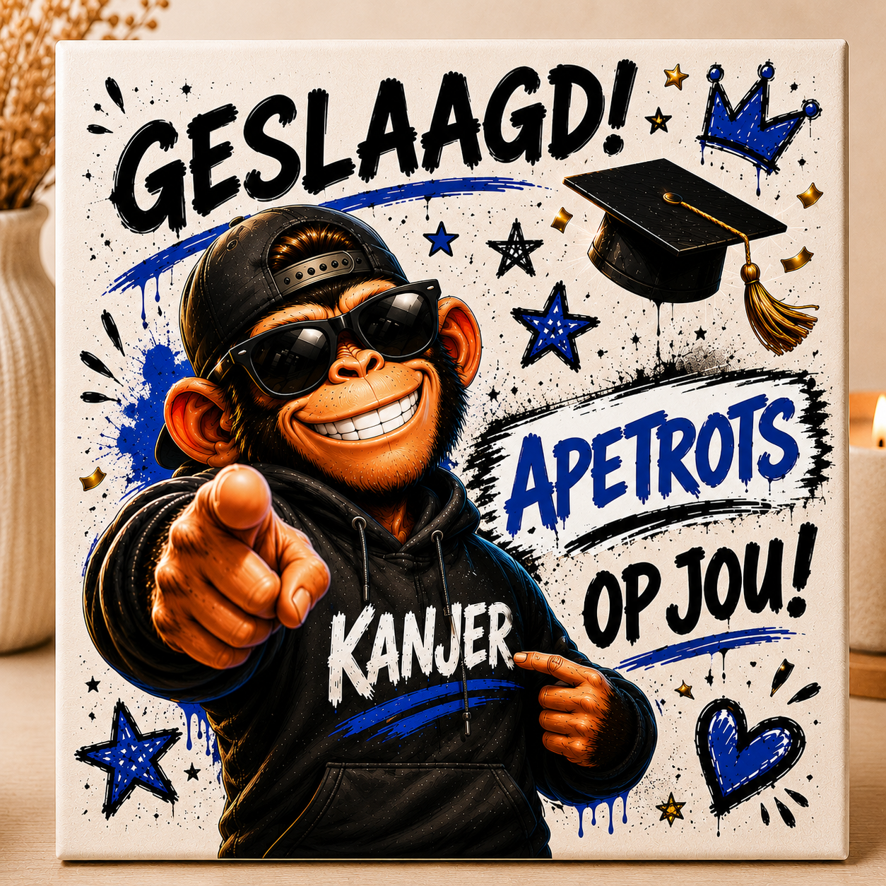 Geslaagd Apen trots