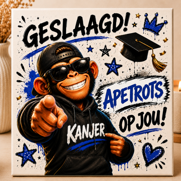 Geslaagd Apen trots