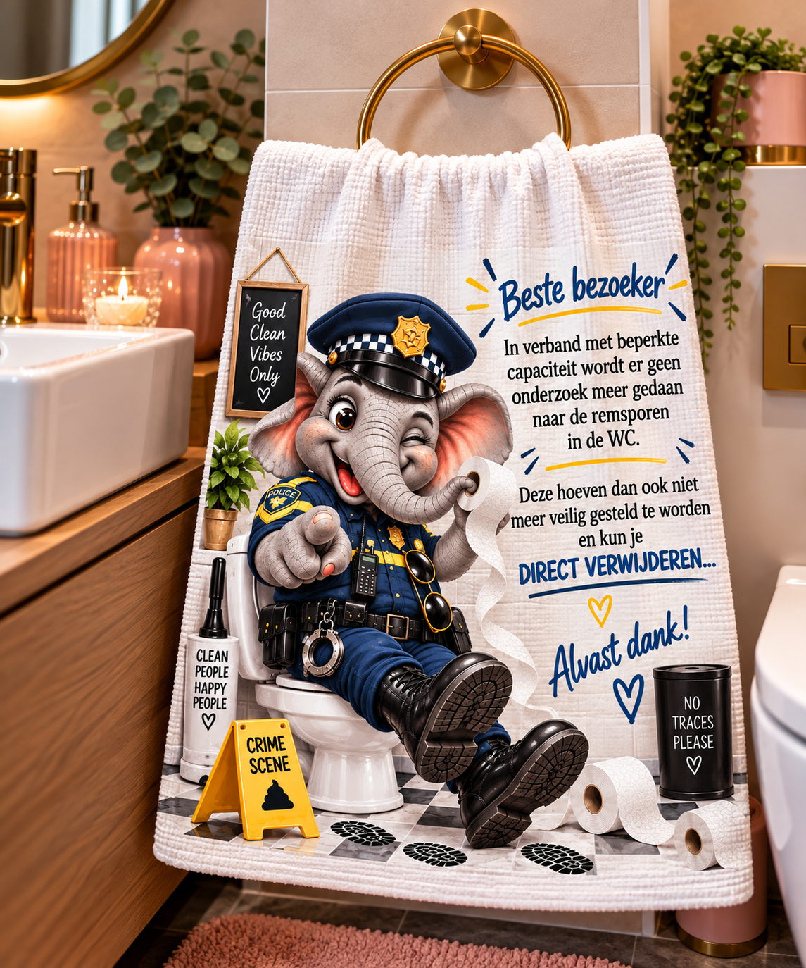 Wc sporen doek