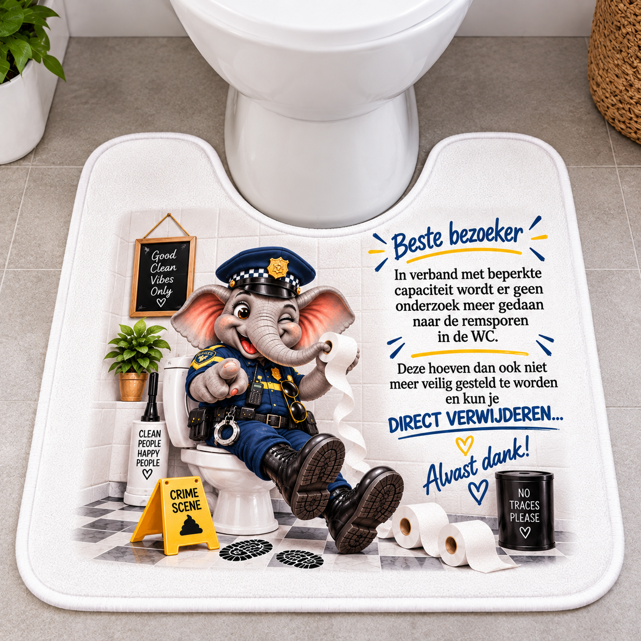 Wc sporen wc mat
