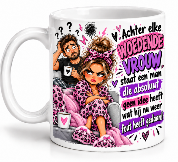 achter elke vrouw