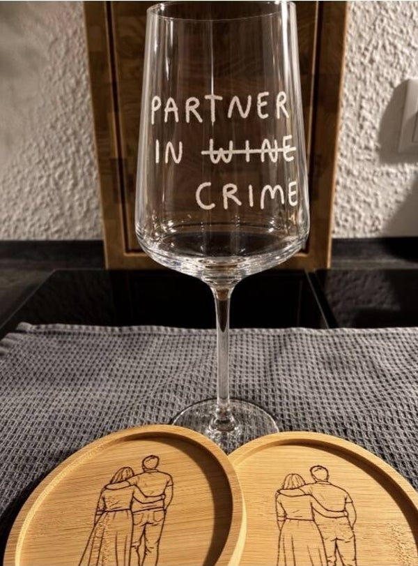 Personalisiertes Weinglas