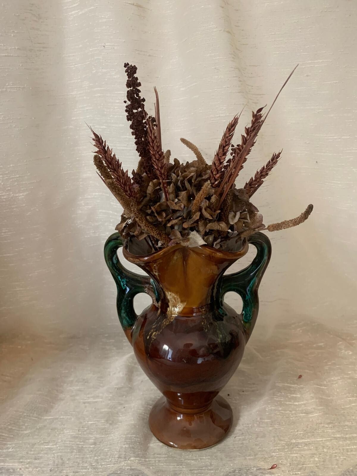 Bouquet "camaïeu de marron" fleurs séchées