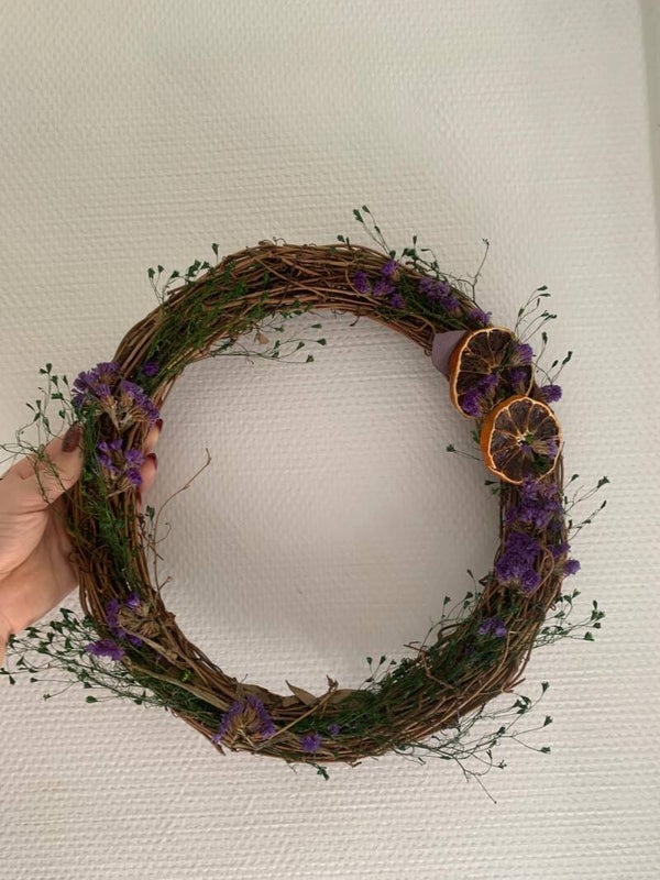 Couronne ronde Verte et Violette