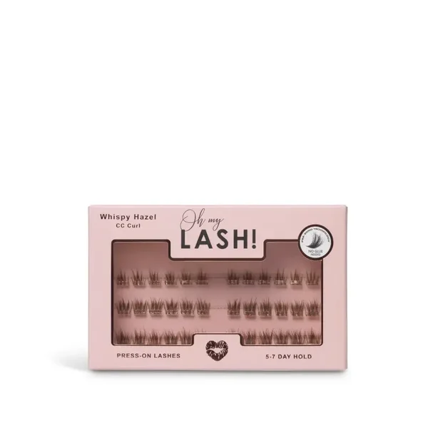 WISPY HAZEL PRESS ON SINGLE LASHES – NATUURLIJK & SUBTIEL (LIGHT BROWN, CLEAR BOND)