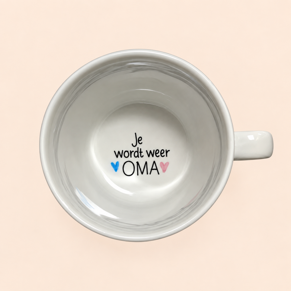 Weer Zwangerschapsaankondiging Mok "je wordt weer ..... Oma, Opa, Oom, Tante, Nonkel.