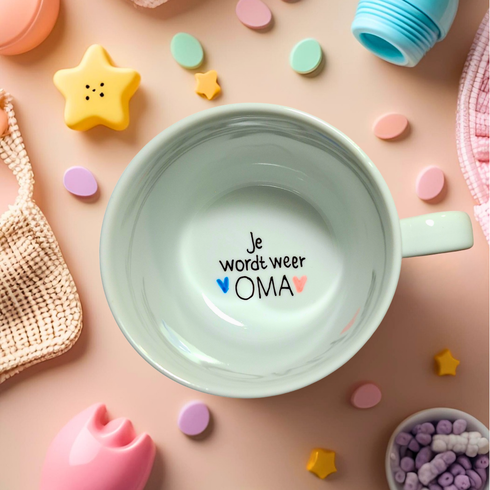 Zwangerschapsaankondiging Mok "je wordt weer ..... Oma, Opa, Oom, Tante, Nonkel.