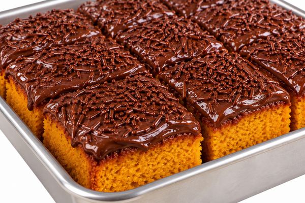 Brazilian Carrot Cake w/ Chocolate Brigadeiro Frosting